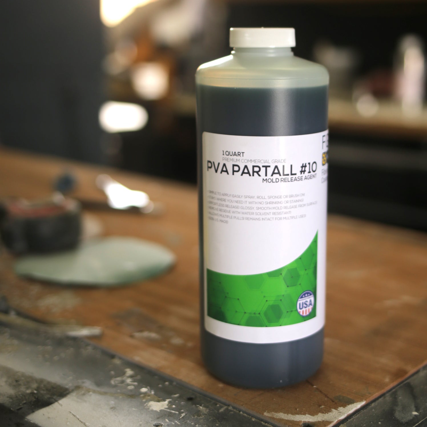 thumbnail image 2 of PVA Partall Mold Release 8oz – For Epoxy, Gelcoat, Polyester, Vinyl, Polyurethane Foam 2 of 4