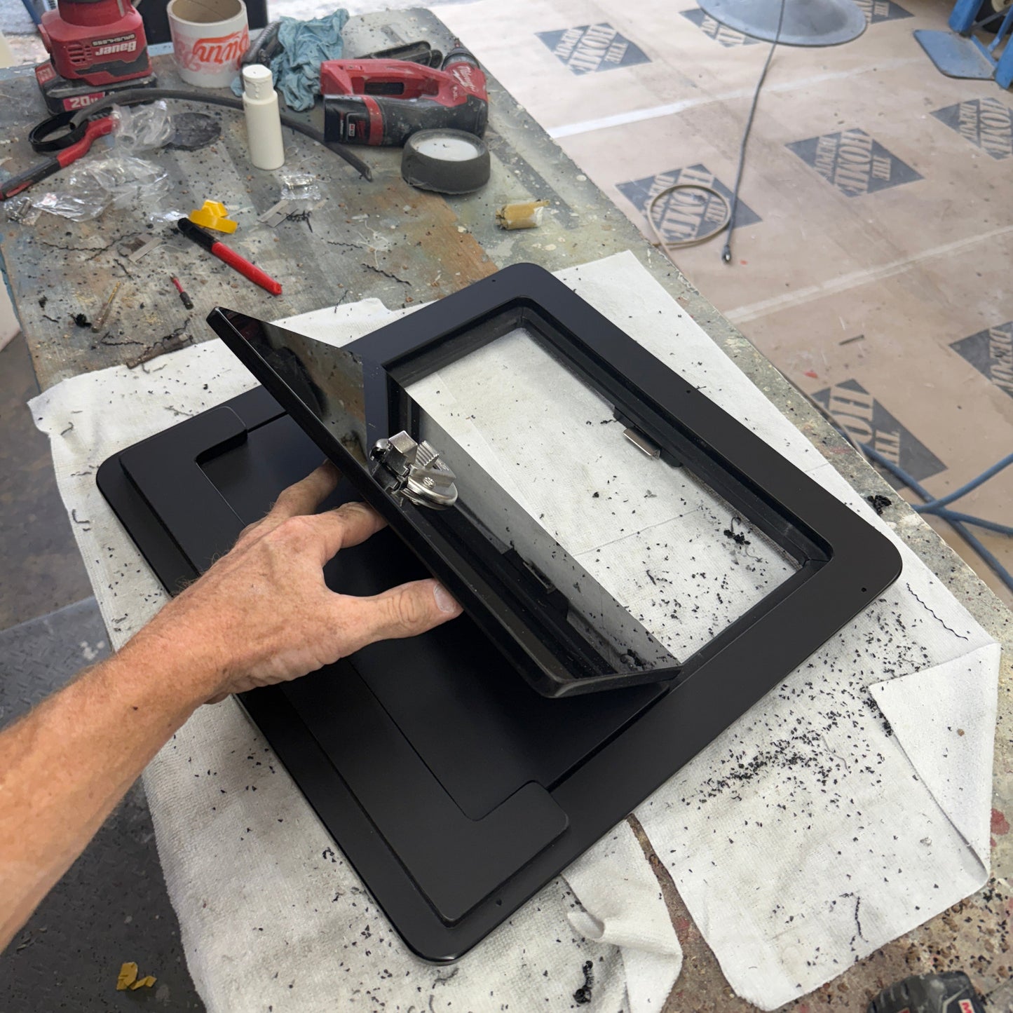 50/50 folding acrylic marine console door