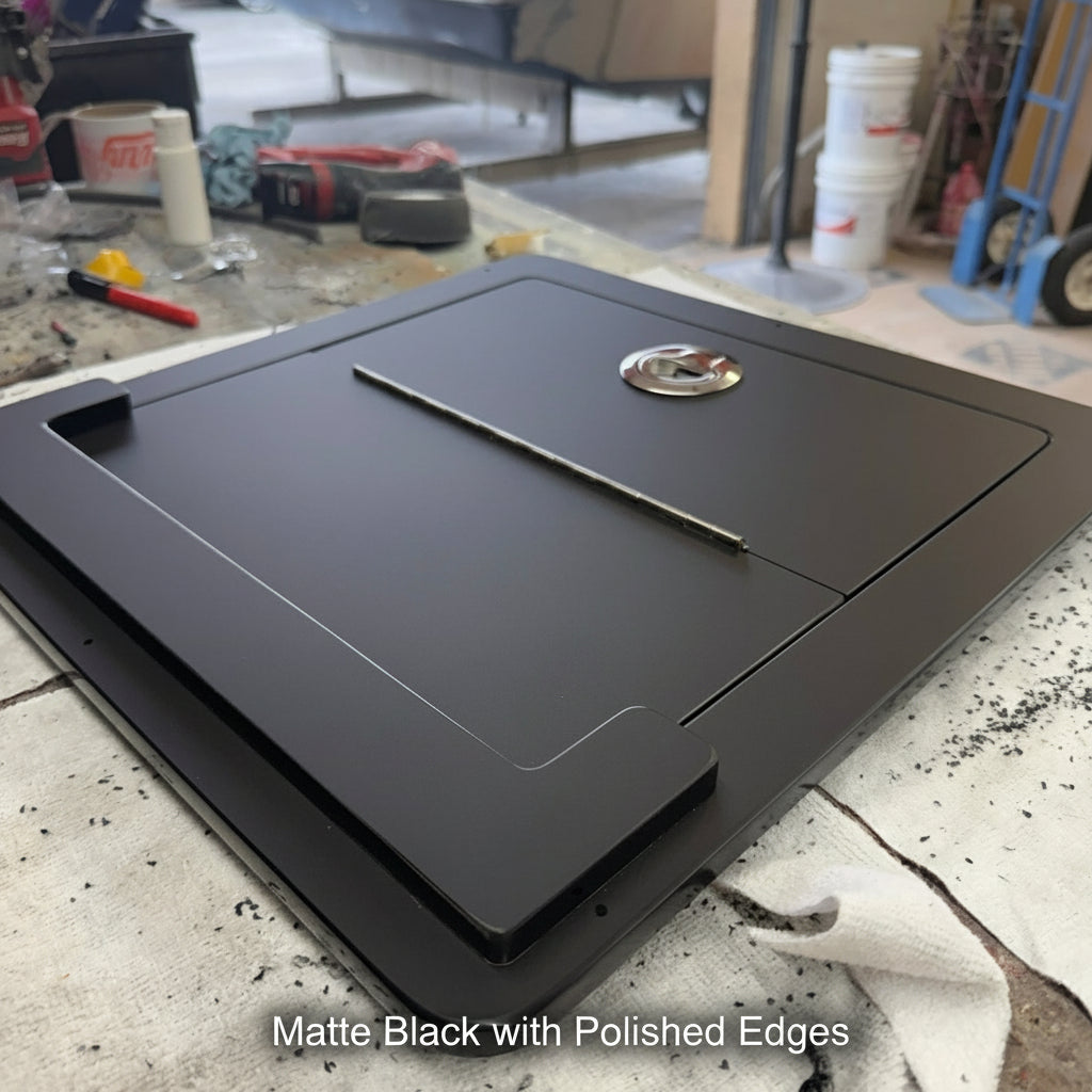Acrylic marine console door matte black