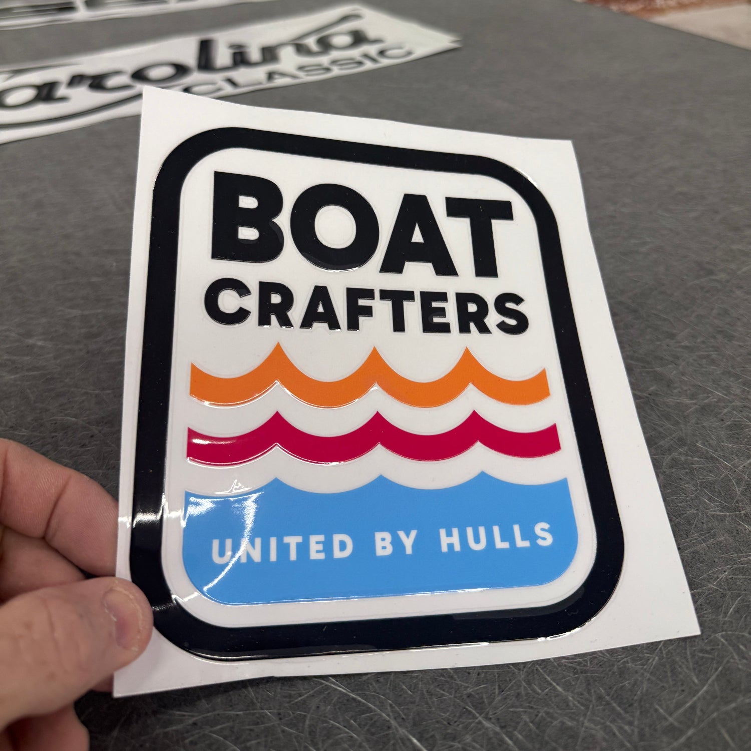 custom boat logo decal sign