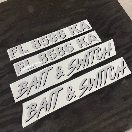 custom boat registration number decals