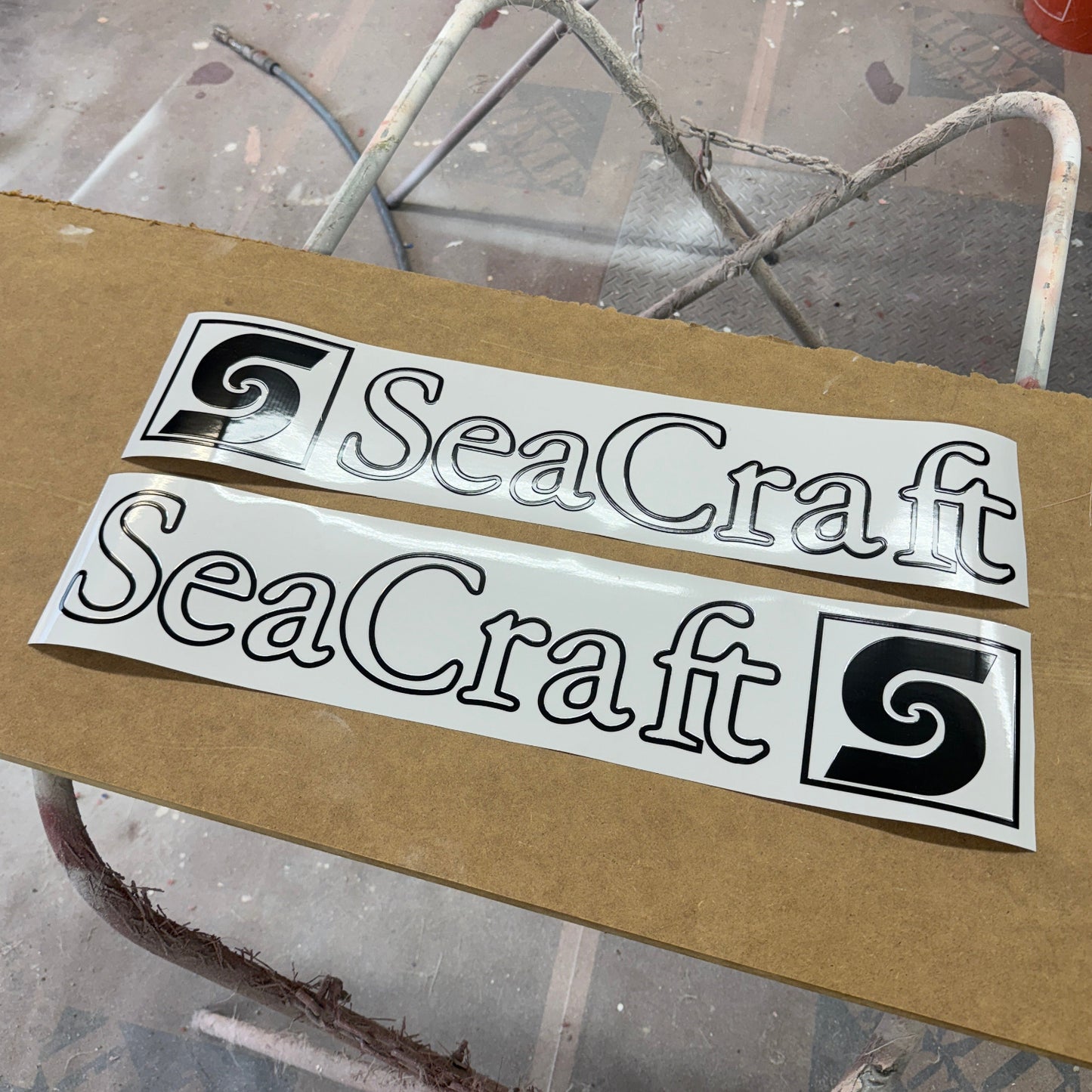 seacraft boat hull side decals black