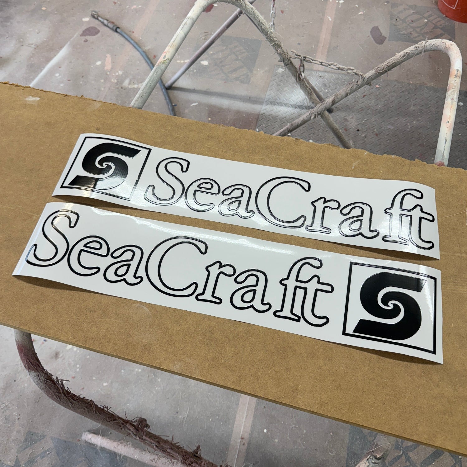 seacraft boat hull side decals black
