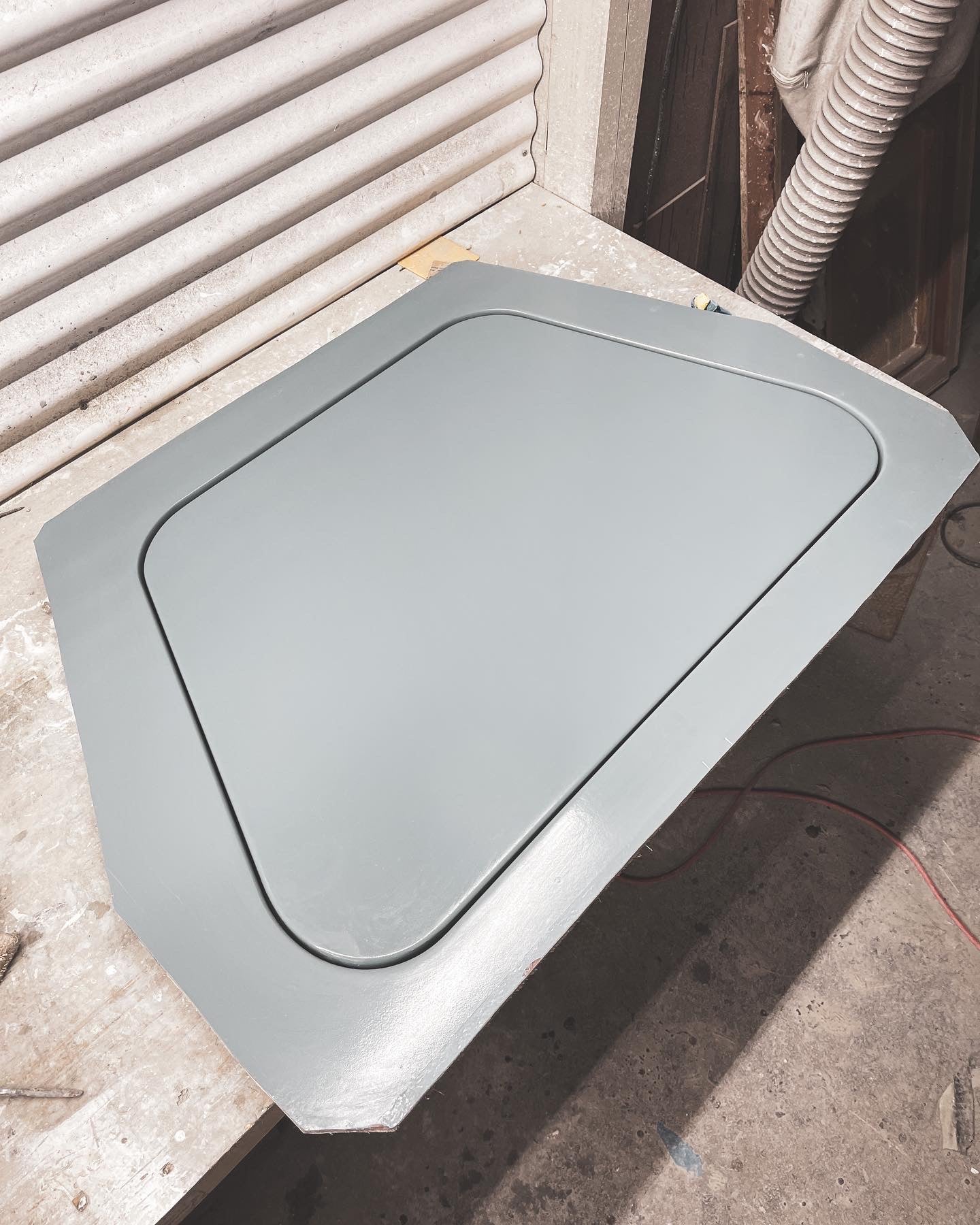 flats boat fiberglass hatch anchor